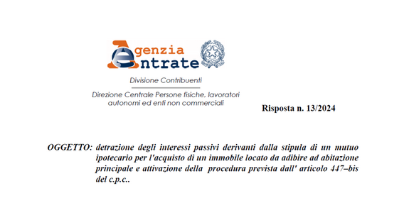 Detrazioni interessi passivi mutuo: quando spetta con l'immobile locato?