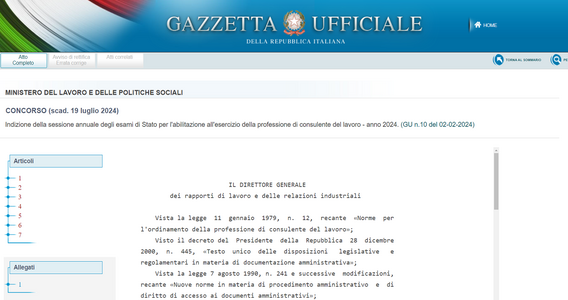 Esame abilitazione a consulente del lavoro 2024: domanda entro il 19 luglio