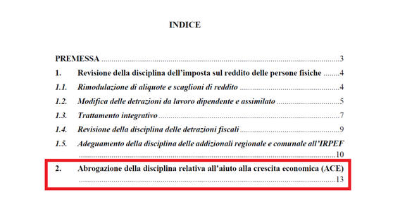 ACE 2024, abolizione dal 1° gennaio: le istruzioni delle Entrate