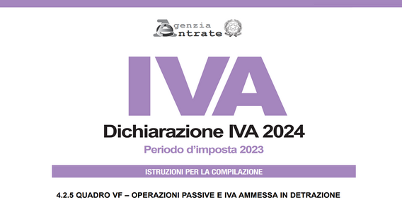Quadro VF dichiarazione IVA 2024: istruzioni per la compilazione