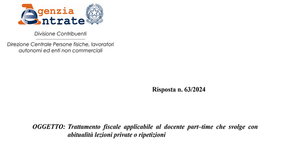 Partita IVA obbligatoria per gli insegnanti che danno ripetizioni private