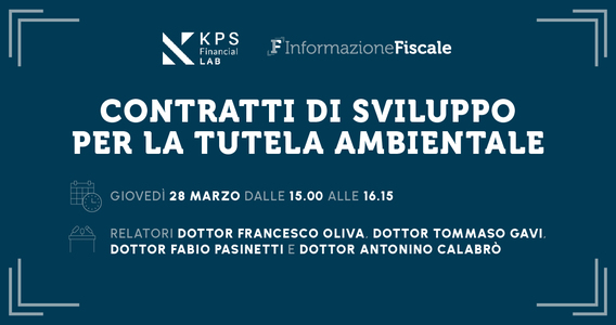 Contratti di sviluppo per la tutela ambientale