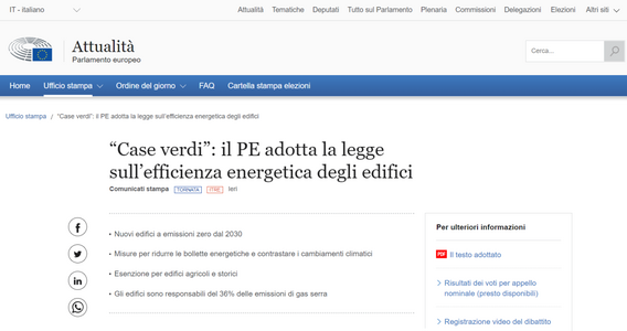 Chi dovrà ristrutturare casa? Il Parlamento europeo ha approvato la direttiva green