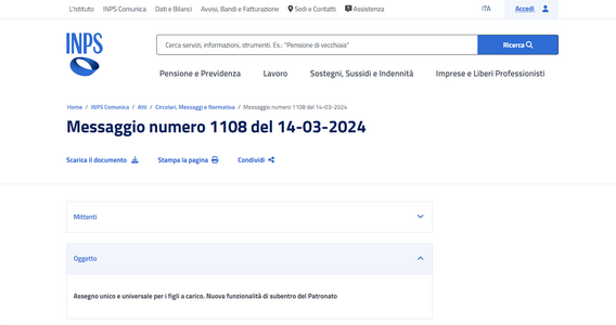 Domanda assegno unico: come chiedere il subentro del Patronato