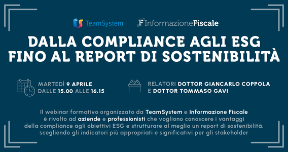 Dalla compliance agli ESG fino al report di sostenibilità