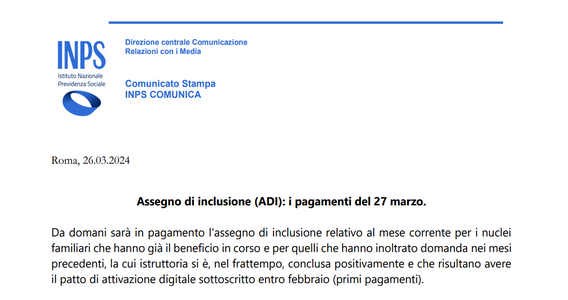 Assegno di inclusione: dal 27 marzo decadono le domande senza requisiti