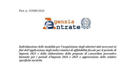 ISA e concordato preventivo biennale: individuati gli ulteriori dati da fornire