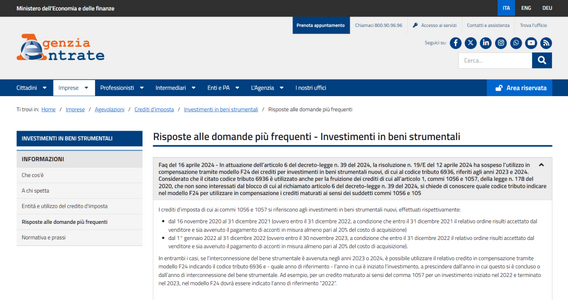 Transizione 4.0: investimenti 2022 fuori dal blocco della compensazione