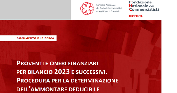Bilancio: dal CNDCEC il documento sulla determinazione dell'ammontare deducibile