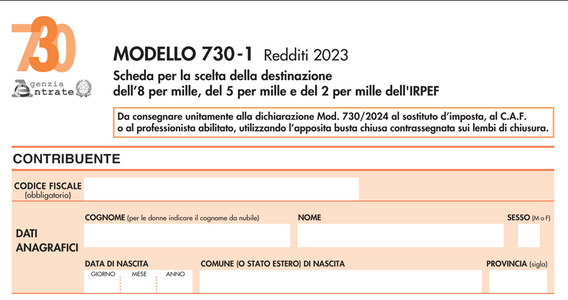 Dichiarazione dei redditi 2024, nuova scheda per l'8 per mille IRPEF