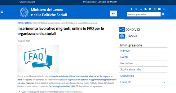 Come funziona il protocollo d'intesa per l'ingresso di lavoratori extra UE