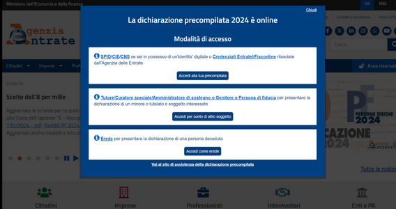 Modello 730/2024 precompilato senza sostituto: canale diretto per il pagamento in caso di debito