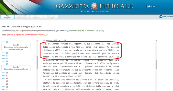 Bonus per i giovani imprenditori nel DL Coesione: 500 euro al mese per 3 anni