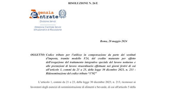 Bonus in busta paga per il settore turismo: le istruzioni per il recupero in compensazione