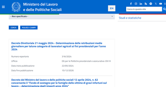 Lavoratori agricoli: retribuzioni medie giornaliere 2024