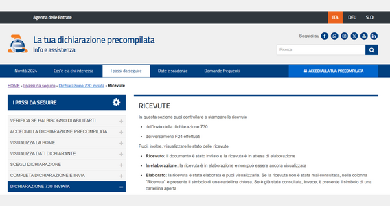 Modello 730/2025 precompilato: dopo l'invio, l'attesa per la ricevuta