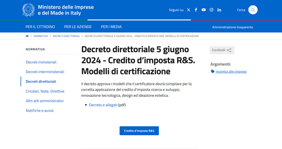 Credito d'imposta ricerca e sviluppo: i modelli per i certificatori