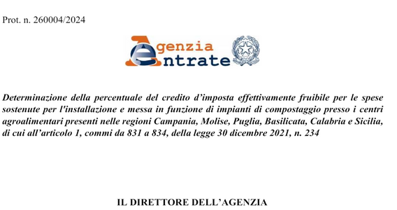 Bonus compostaggio in misura piena: poche le richieste d'accesso al credito d'imposta