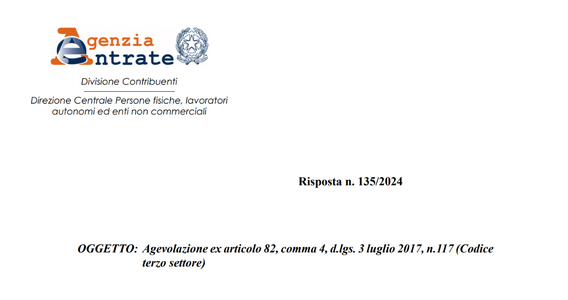 Terzo settore: imposte agevolate anche per l'acquisto con riserva di proprietà