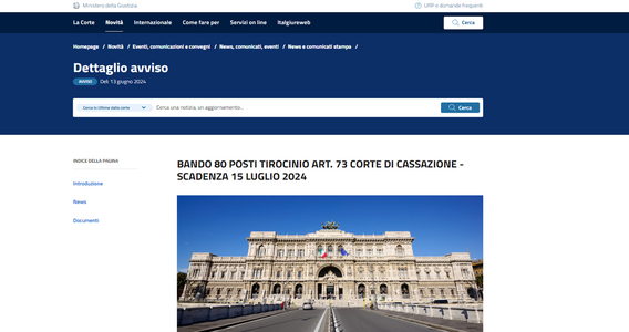 Quanto si guadagna con un tirocinio alla Corte di Cassazione?