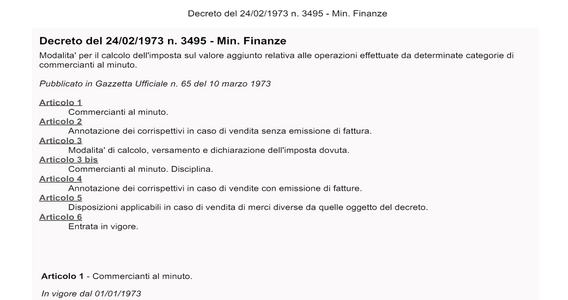 La ventilazione dei corrispettivi IVA