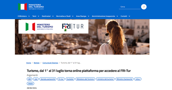 FRI-TUR 2024: domande al via, come richiedere le agevolazioni per il turismo