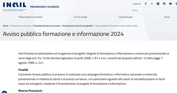 Sicurezza sul lavoro: come ottenere il finanziamento di progetti di formazione