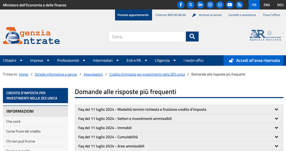 Bonus ZES: chiarimenti su cumulabilità e fruizione del credito d'imposta