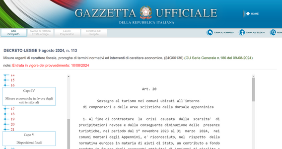 Contributi a fondo perduto per il turismo nei comuni montani in arrivo