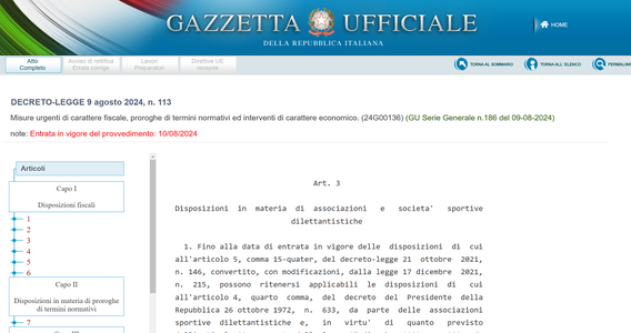 Società sportive dilettantistiche: proroga per le agevolazioni IVA