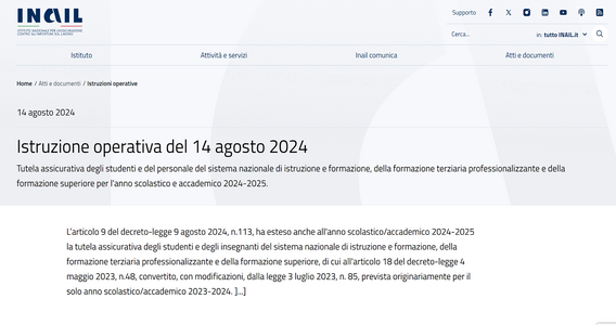 Assicurazione INAIL nelle scuole: cosa copre e come funziona