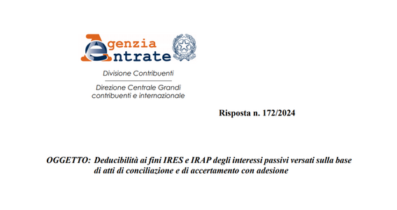 Interessi passivi: deduzione anche con adesione e conciliazione?