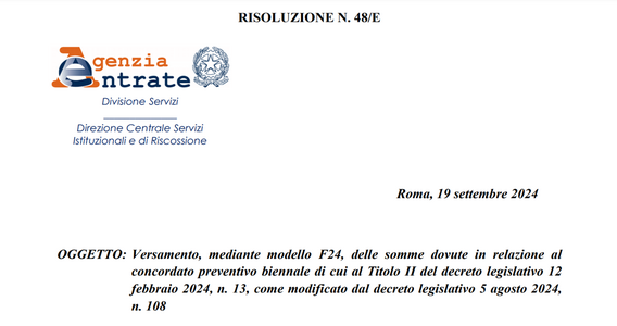 Flat tax concordato preventivo biennale, i codici tributo per pagare