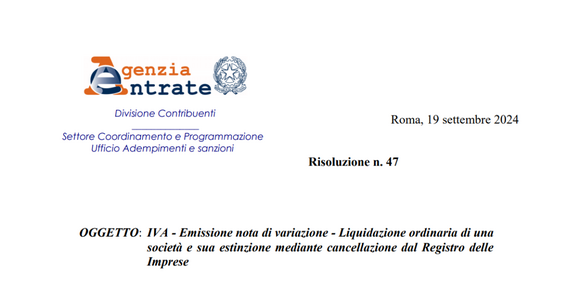Nota di variazione IVA: in caso di società liquidata ed estinta i soci non subentrano nel diritto