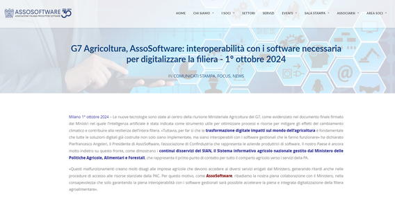 Agricoltura, AssoSoftware: interoperabilità con i software necessaria per digitalizzare la filiera
