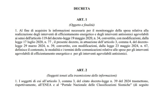 Superbonus e sismabonus: al via la comunicazione delle spese 2024 e 2025