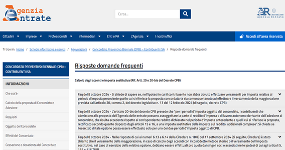 Concordato preventivo biennale, online le prime FAQ dell'Agenzia delle Entrate