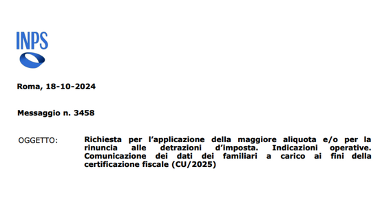 CU 2025: le istruzioni per la comunicazione telematica dei familiari a carico