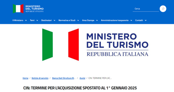 CIN per affitti brevi e turistici, proroga per la richiesta: sanzioni da gennaio 2025