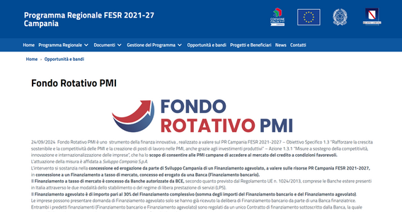 Regione Campania: finanziamenti agevolati per le aziende