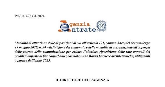 Superbonus e bonus edilizi: le istruzioni delle Entrate per la comunicazione antiusura