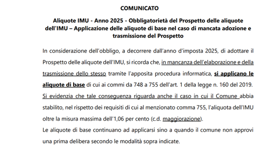 Aliquote IMU: le novità sulla determinazione da parte dei Comuni