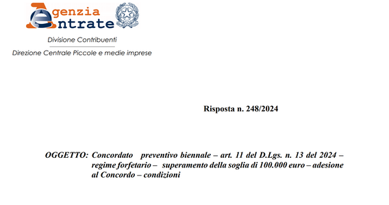 Concordato preventivo biennale: chi esce dal forfettario può aderire?