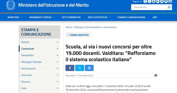 Concorso scuola 2024 al via per 19.032 docenti, domande entro il 30 dicembre. Bandi e istruzioni