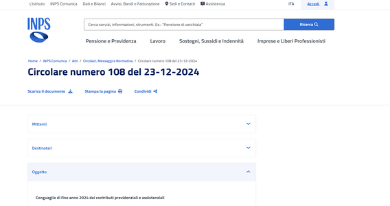 Contributi INPS: le istruzioni per il conguaglio di fine anno 2024