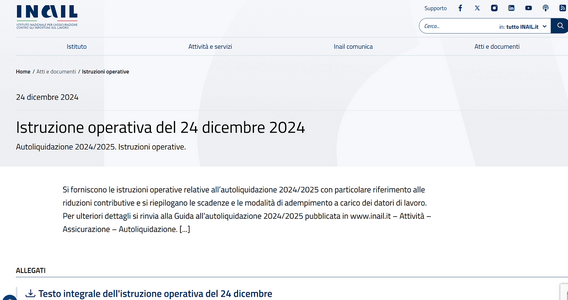Autoliquidazione INAIL 2025: le istruzioni per datori di lavoro