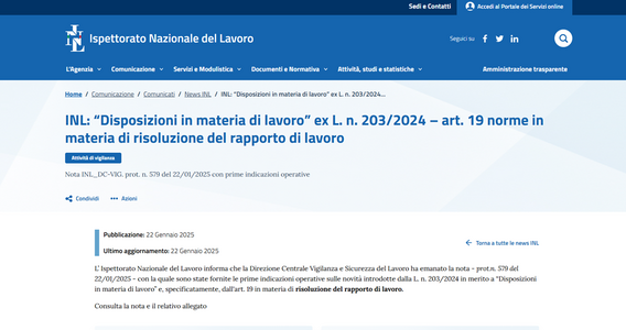 Dimissioni volontarie per assenze ingiustificate: il modello da inviare all'INL