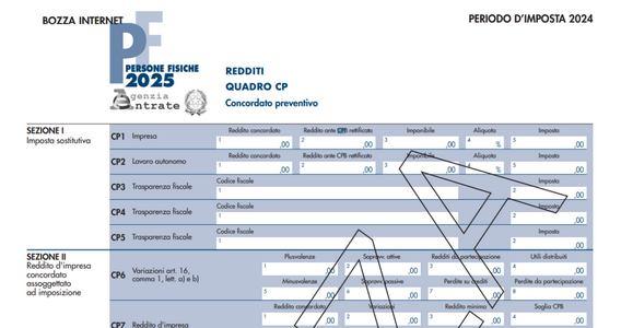 Nel modello Redditi 2025 debutta il quadro CP per il concordato preventivo biennale