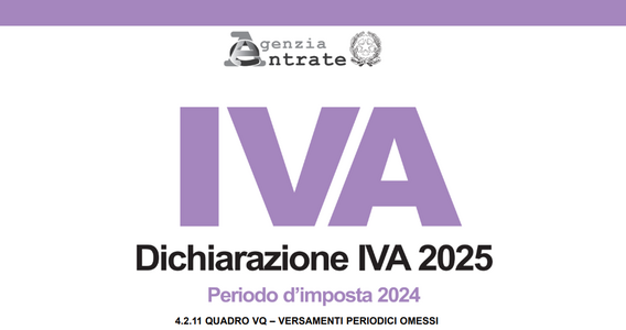 Dichiarazione IVA 2025: istruzioni per la compilazione del Quadro VQ