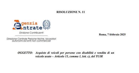 Agevolazioni fiscali sulle auto usate per le persone con disabilità